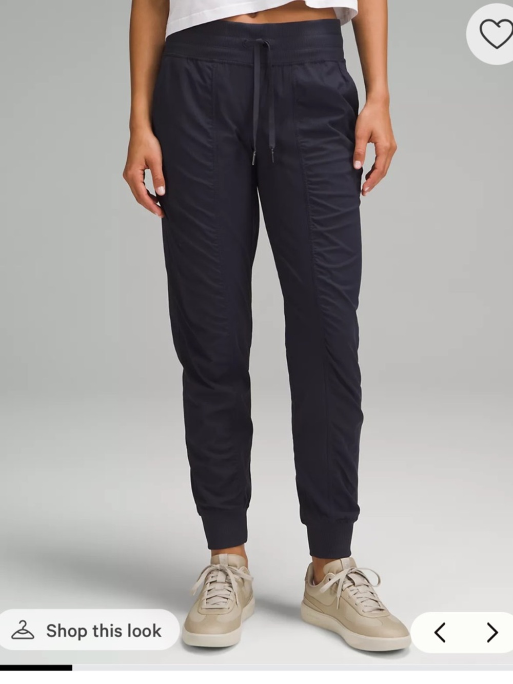 lululemon athletica Black Mid-Rise Track Joggers